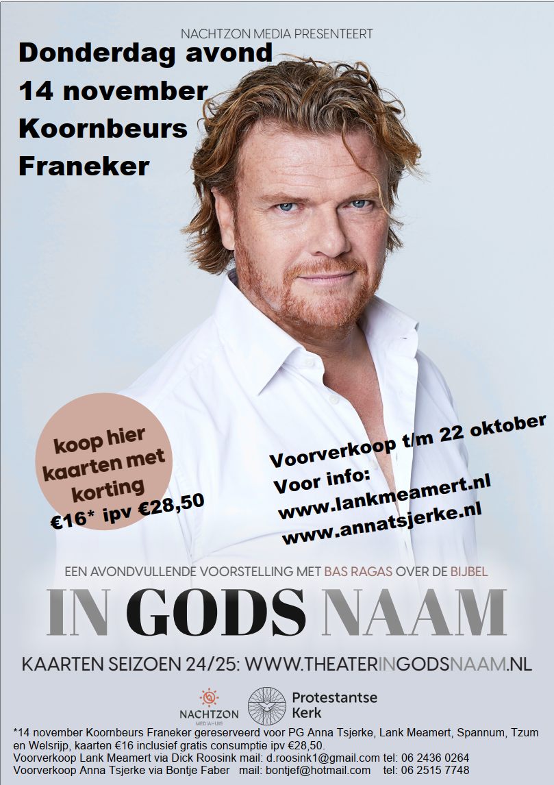 ​Theatervoorstelling ‘In Gods naam’ met Bas Ragas.